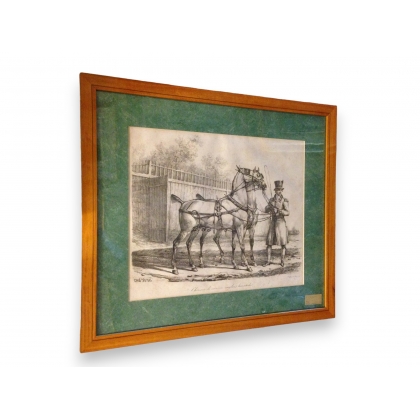 Engraving: ‘English Carriage Horses’ by Moinat SA – Antiques and decorative items – Engravings, lithographs