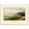 Stich „Cure de Leysin“, signiert WEIBEL.  bei Moinat SA  – Antiquitäten und Dekoration –  Stiche, Lithografien