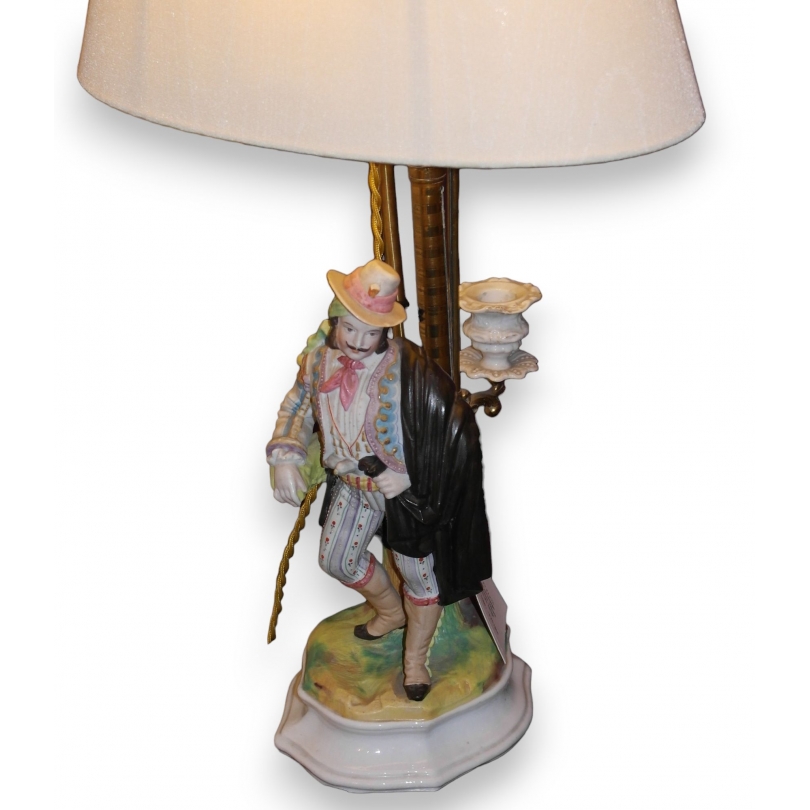 Russian porcelain candleholder, mounted by  Moinat SA  - Antiques and home décor