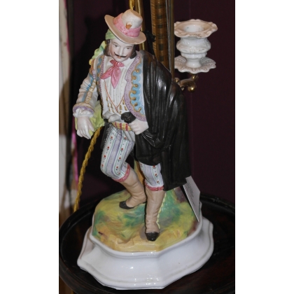 Russian porcelain candleholder, mounted by  Moinat SA  - Antiques and home décor