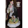 Russian porcelain candleholder, mounted by  Moinat SA  - Antiques and home décor