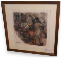 Gravure "Fonderie de bronze" signée HAINARD