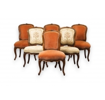 Suite de 6 chaises Louis XV