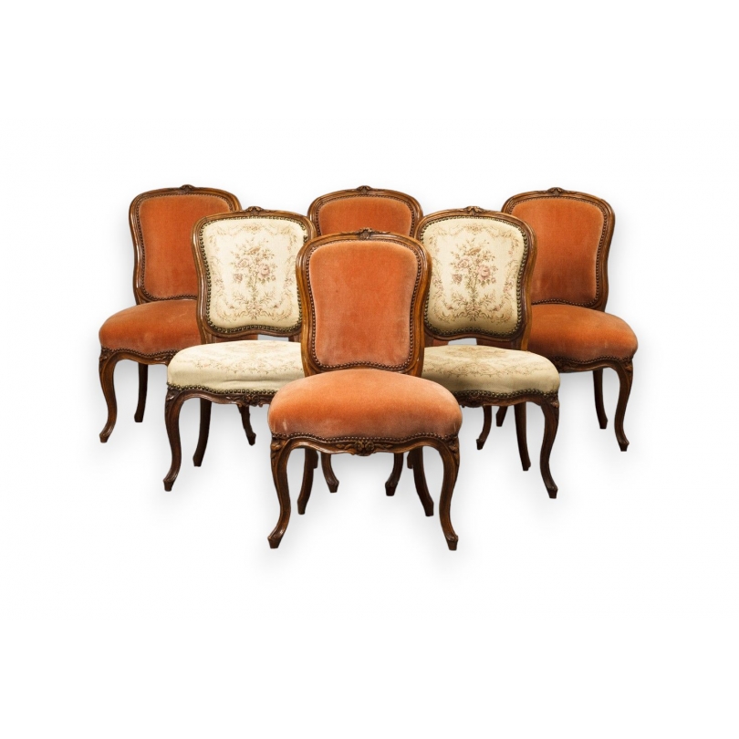 Suite de 6 chaises Louis XV