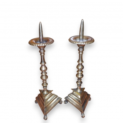 Pair of bronze candlesticks by  Moinat SA  - Antiques and decorative items