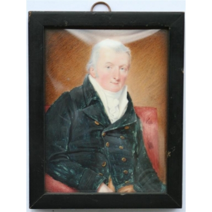 Miniature on ivory portrait of a man