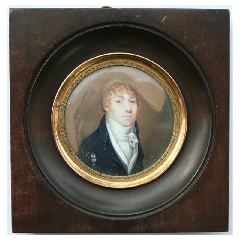  Miniature sur ivoire portrait homme sur  Moinat SA  - Antiquités décoration