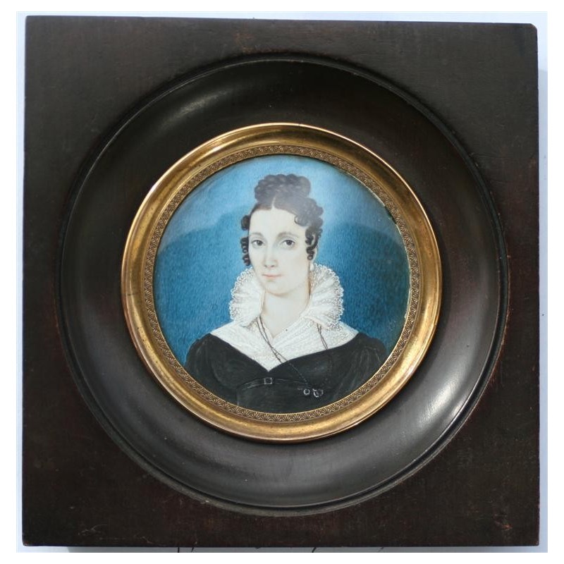 Miniature portrait of a woman on ivory by Moinat SA – Antiques and decorative items