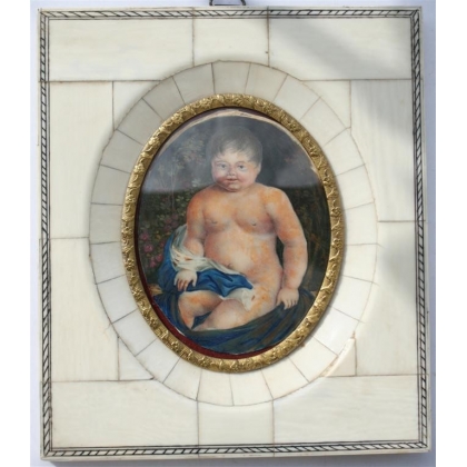Miniature "Child" frame in ivory