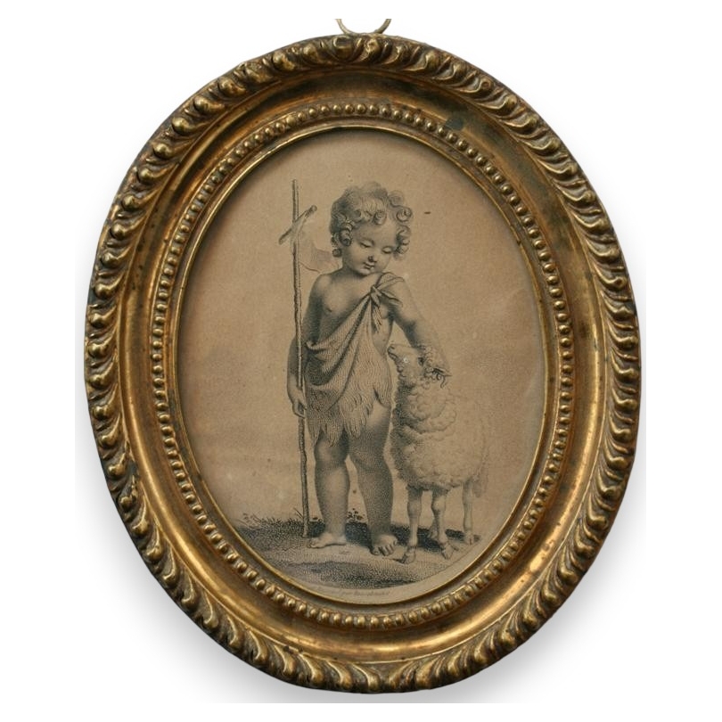 Miniaturgravur „Jean Baptiste“ von Moinat SA – Antiquitäten und Dekorationsgegenstände