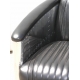 Fauteuil Club DC3 en alu et cuir noir