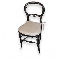 Chaise Napoléon III en hêtre laquée