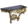 Console Louis XV. Dessus marbre gris.