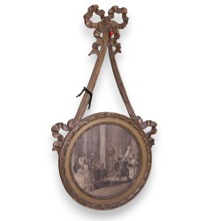 Paire de cadres ronds Louis XVI en bois sur Moinat SA  - Antiquités décoration 
