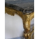 Console Louis XV. Dessus marbre gris.