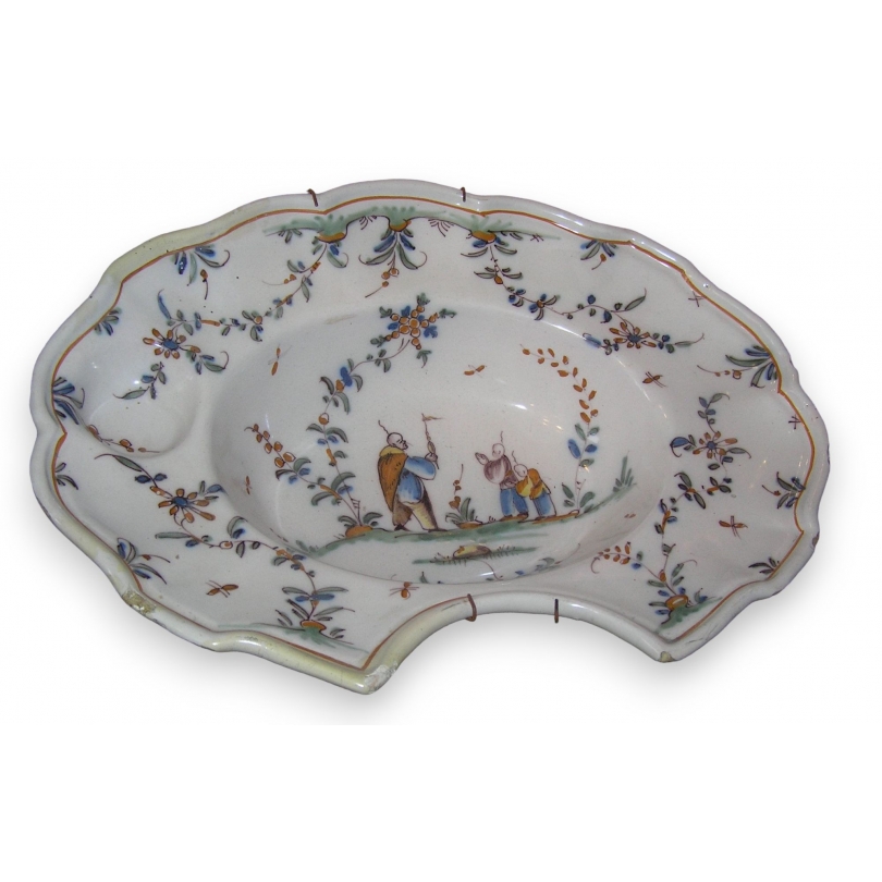 Earthenware barber’s chair, Chinese-style decoration, from  Moinat SA  - Antiques and home décor