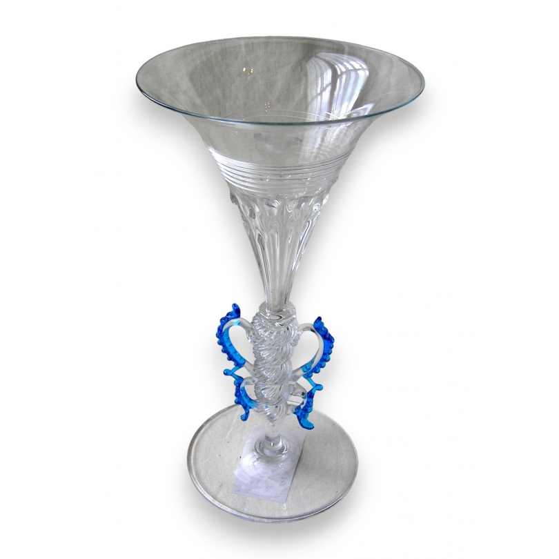 Verre sur pied en verre de Murano