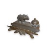 Ours en bois sculpté de Brienz, encrier