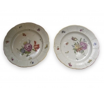 Paire d'assiettes en porcelaine de Ludwigsburg