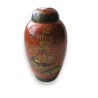  Vase décor chinois rouge et or avec sur  Moinat SA  - Antiquités décoration