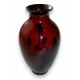 Vase en porcelaine de Doulton rouge et