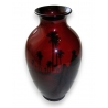 Vase en porcelaine de Doulton rouge et