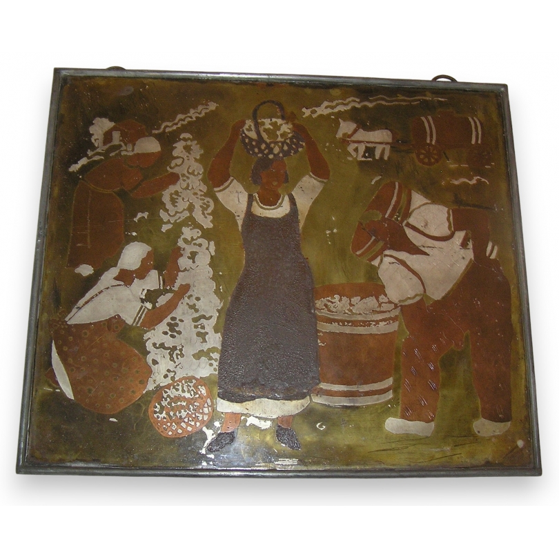 Kupfertafel „Vigneronnes“, von Moinat SA – Antiquitäten und Dekoration