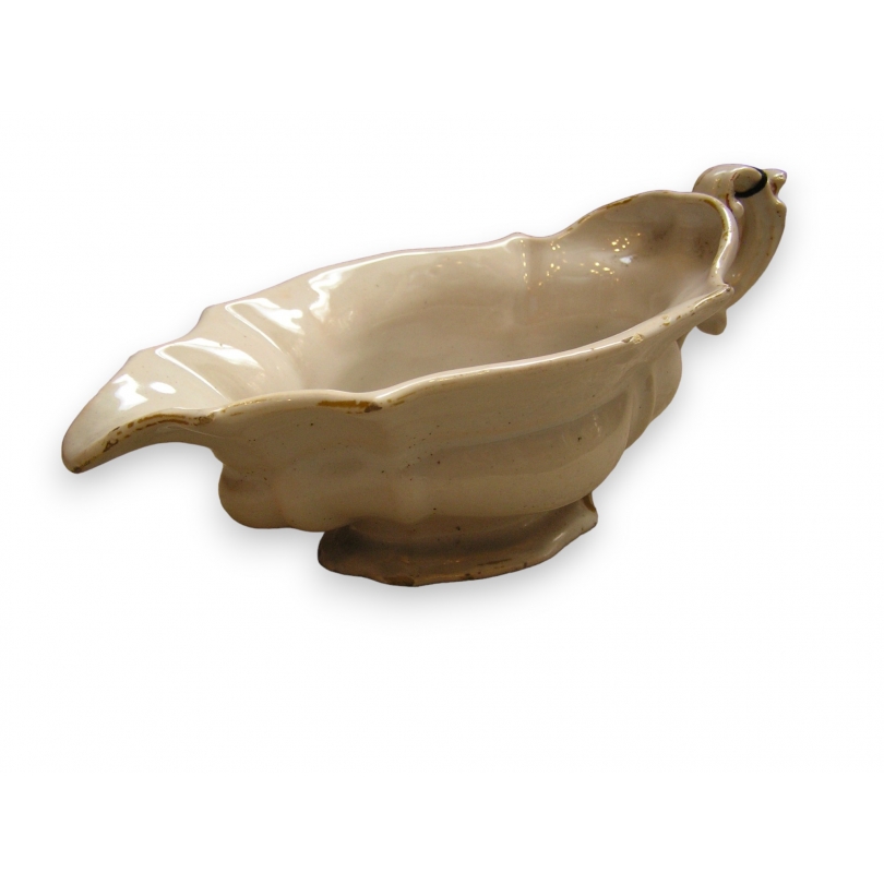 White earthenware sauce boat, Italy, available from Moinat SA – Antiques and home décor