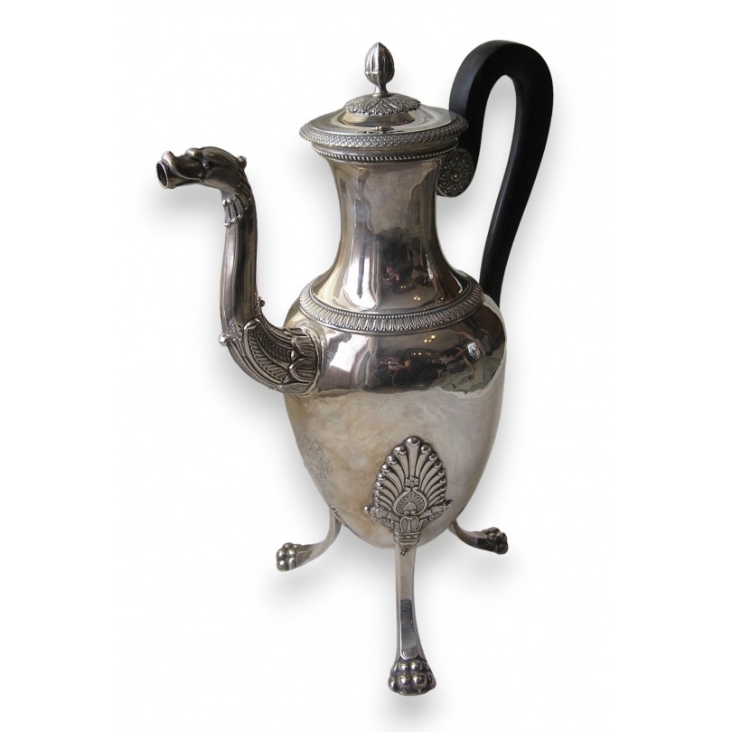 Cafetière Empire en argent par Naudin L.N.