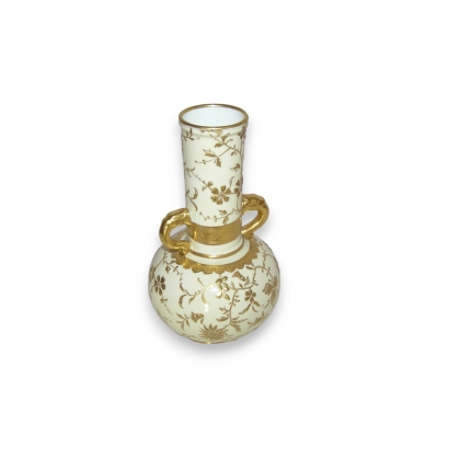 Vase en porcelaine dorée de Minton,