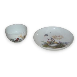 Tasse et sous-tasse en porcelaine de Meissen