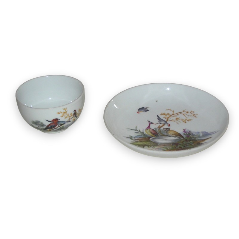 Tasse et sous-tasse en porcelaine de Meissen