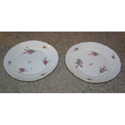 Pair of plates in porcelain, decor