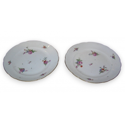 Paire d\'assiettes en porcelaine