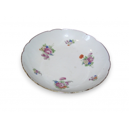 Assiette creuse en porcelaine de Clignancourt