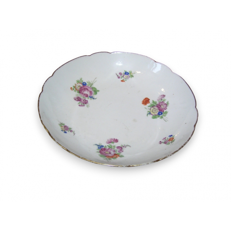 Assiette creuse en porcelaine de Clignancourt