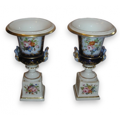  Paire de vases en porcelaine de Paris, sur  Moinat SA  - Antiquités décoration