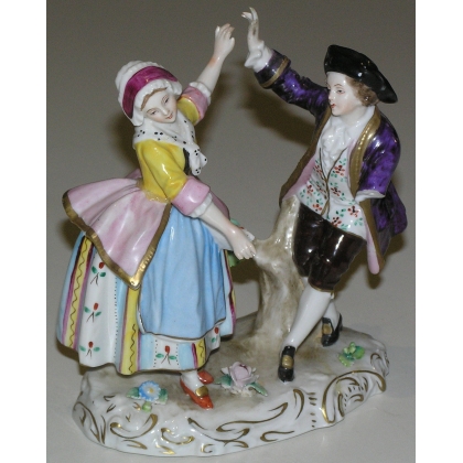Statue "Woman and man", porcelain