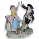Statue "Femme et homme", en porcelaine