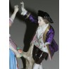 'Woman and Man' statue, in porcelain, by Moinat SA – Antiques and decorative items