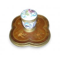 Encrier en porcelaine de Paris, socle