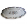 Plat en faïence de Rouen décor de fleurs