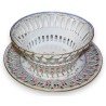 Corbeille avec présentoir en porcelaine