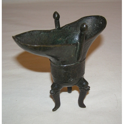 Vase jue Tang en bronze