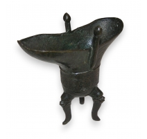 Vase jue Tang en bronze
