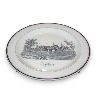 Assiette \"Zoug\" en faïence Baylon