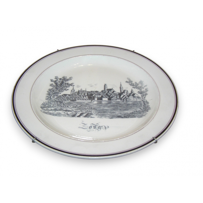 Assiette "Zoug" en faïence Baylon