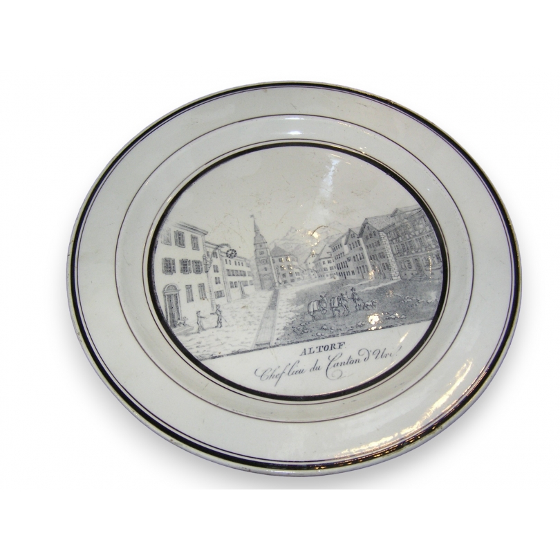 Assiette "Altdorf" en faïence Baylon