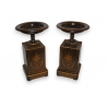 Paire de coupes Charles X en bois