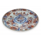 Plate in porcelain with IMARI decor